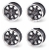 6 x 13 VTO Classic 8 Wheel Black - Set Of 4 6 x 13 VTO Classic 8 Wheel Black - Set Of 4