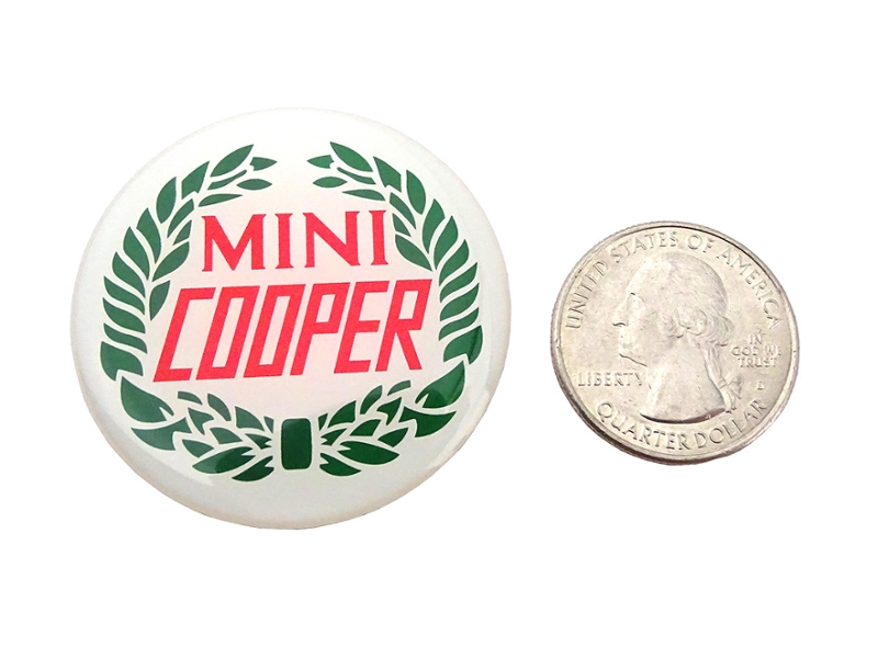 Mini Cooper With Laurel Emblem Sticker | Raised 42mm Size  