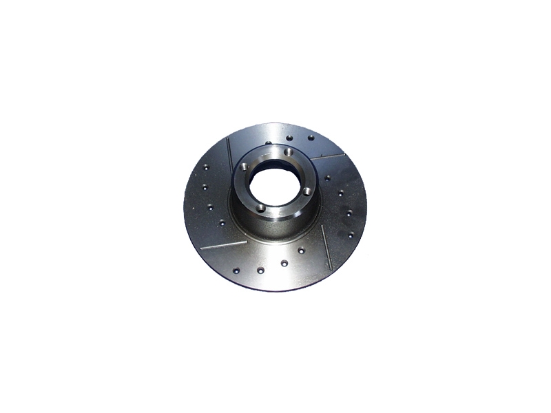 Classic Mini Drilled And Grooved Brake Rotors Pair