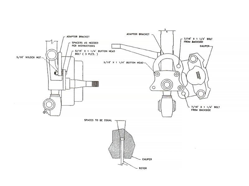 Morris Minor Disc Brake Adapter Kit