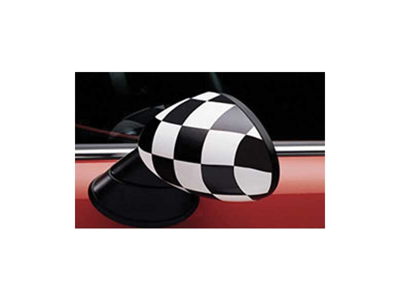 MK1 MINI Cooper/S/ONE R50 R52 R53 Chequered Flag Wing MIRROR Caps Cover for  LHD