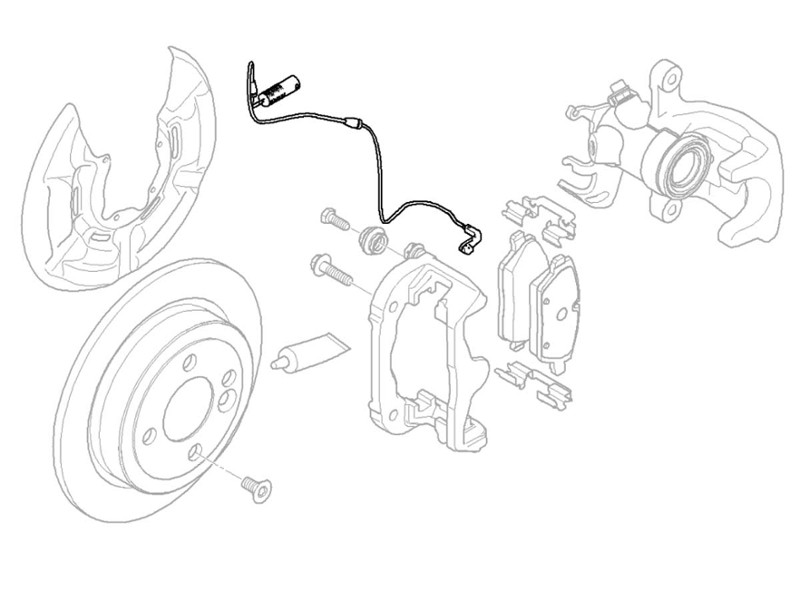 MINI Cooper, Cooper S, OEM, Brake Sensor Rear, Clubman R55, Hardtop R56, Convertible R57, 2007-08/2010