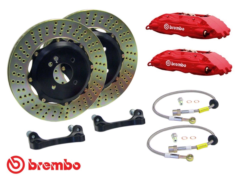 Brembo Gt Front Big Brake Kit Drilled Red Mini C