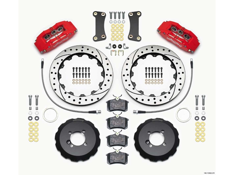 WILWOOD DYNAPRO 6 FRONT BIG BRAKE KIT RED DRILLED SLOTTED - MINI COOPER & S