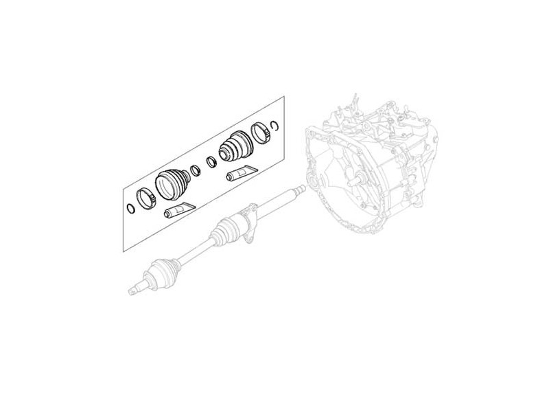 MINI Cooper Axle Boot Repair Kit Manual Value Line Gen2 R55-R59 non-S