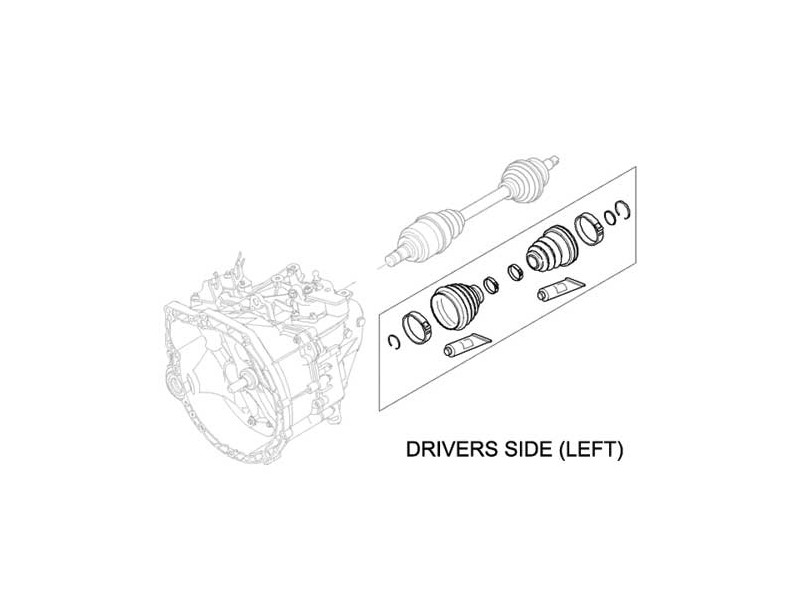 MINI Cooper Axle Boot Repair Kit Manual Value Line Gen2 R55-R59 non-S