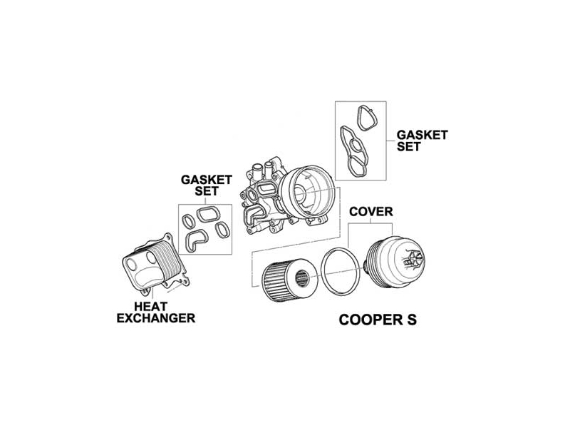 Mini Cooper Oil Filter Housing & Parts OEM R55-R61