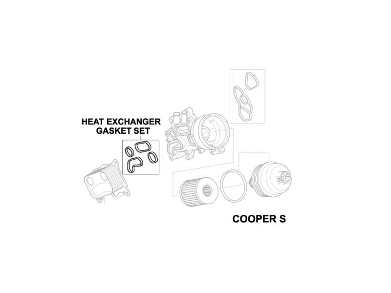Mini Cooper Oil Filter Housing to Block Gasket OEM Gen2 R55 R56 R57 R58 R59 R60 R61 