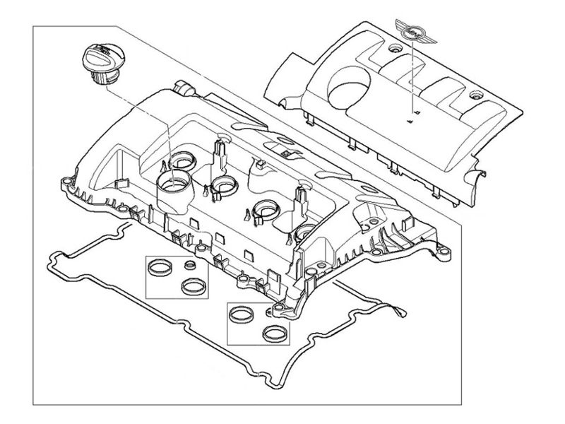 Mini Cooper Oem Valve Covers  Gaskets For Mini Co