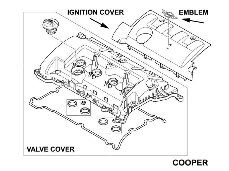 2008 mini cooper clearance valve cover gasket
