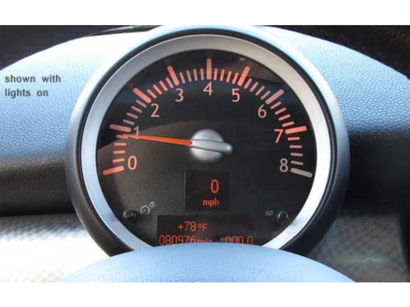 Tach Speedo Gauge Faces Black 80 Mph R55 56 57