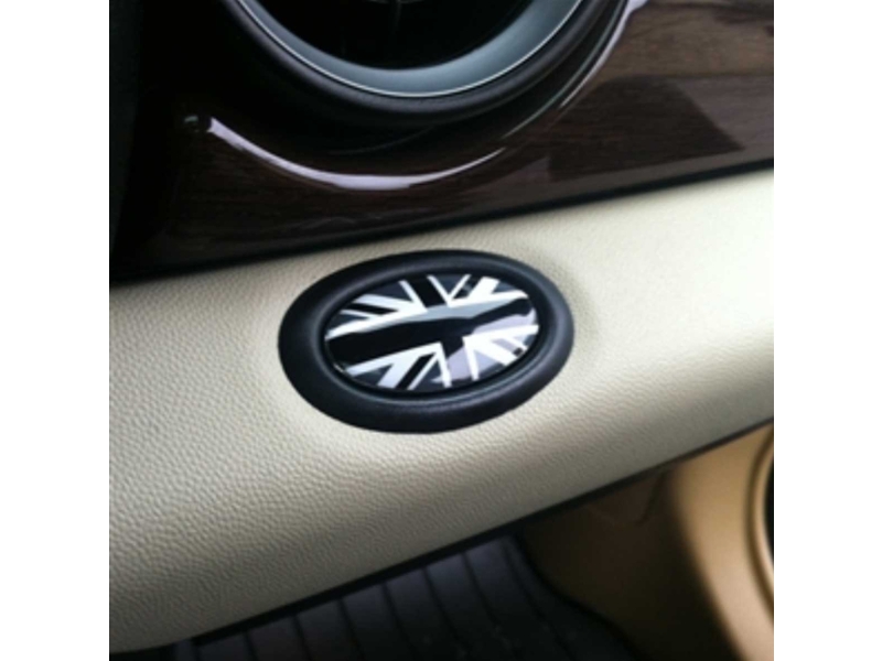 Black Union Jack MINI Cooper Aluminum Door Emblem for R55 R56 R57 R58 R59 Coupe 