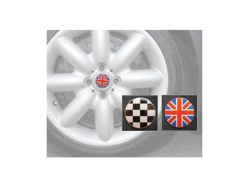 Set of 4 Center Cap Union Jack Wheelcaps for MINI Cooper & Cooper-S