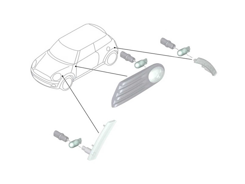 Mini cooper side marker light replacement deals