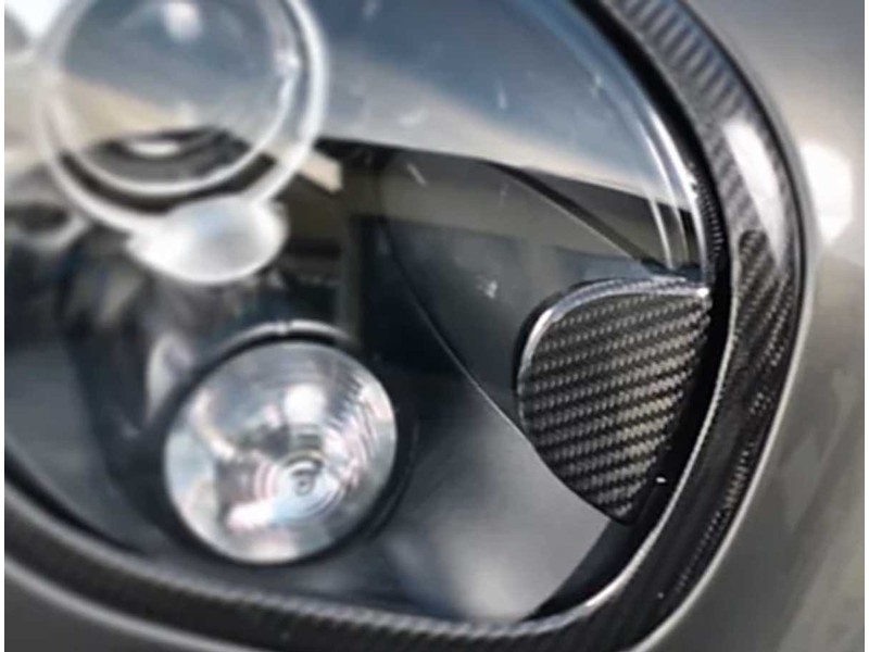 MINI Cooper Carbon Fiber Headlight Washer Cover pair Gen2 R60 Countryman