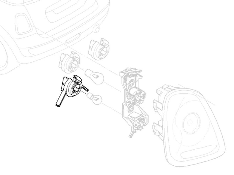 MINI Cooper Lower Bulb Socket OEM Gen2 R56 R57