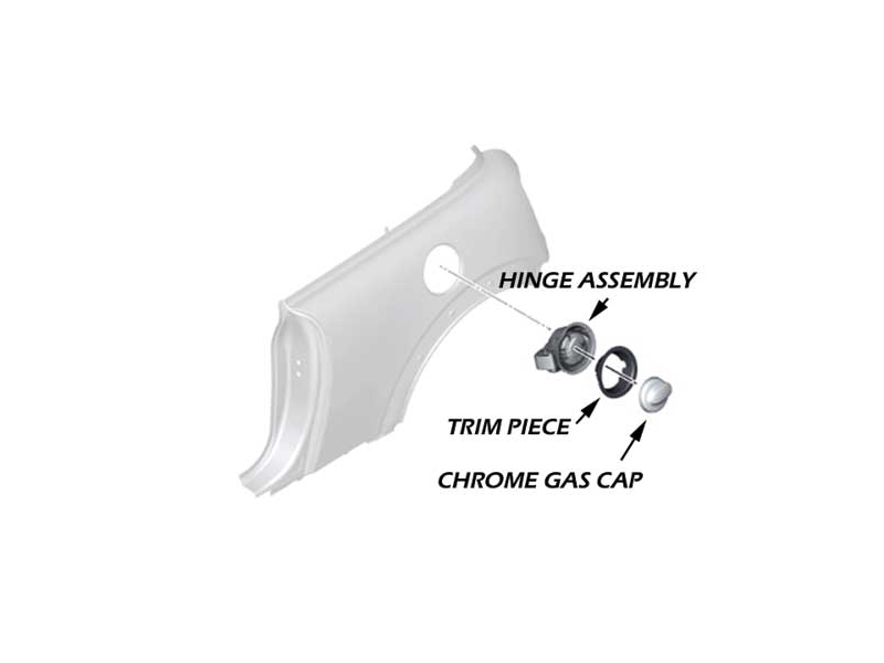 Chrome Gas Cap Kit - R55/56 Mini Cooper S