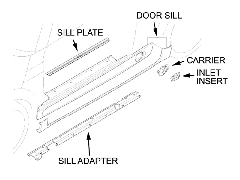 Jcw Aero Kit Ii Door Sill Factory Replacement Left - R55 Mini Cooper S