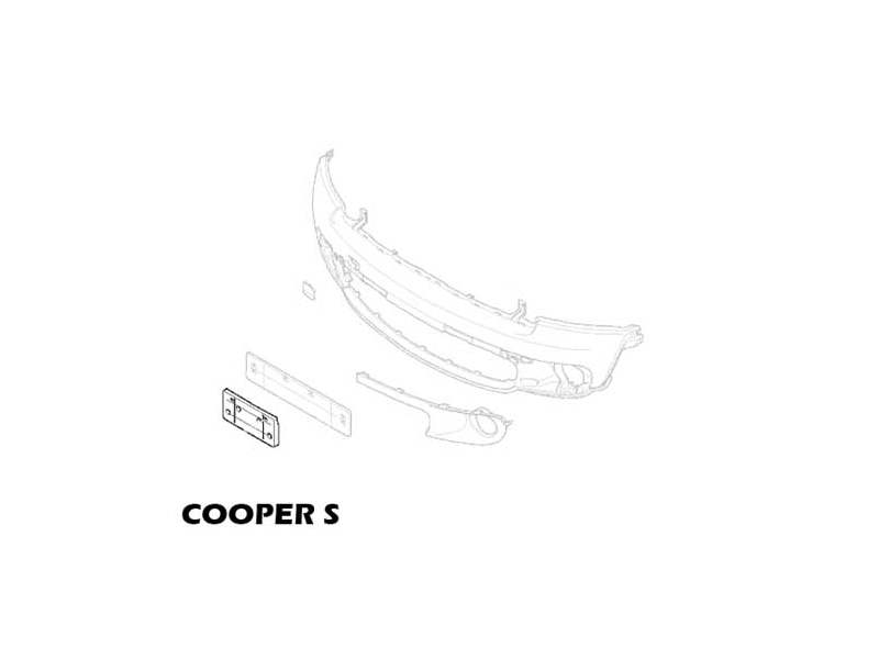 OEM Front License Plate Bracket MINI Cooper Cooper S R55 R56 R57