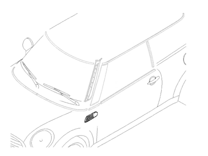 OEM Left Side Scuttle Yellow MINI Cooper Non-S R55 R56 R57 R58 R59 2011+ Gen2