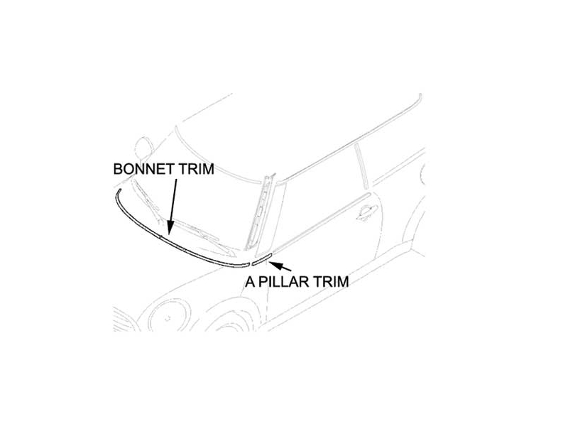 A Pillar Trim Chrome Left OEM R55/56/57/58/59 MINI Cooper & S