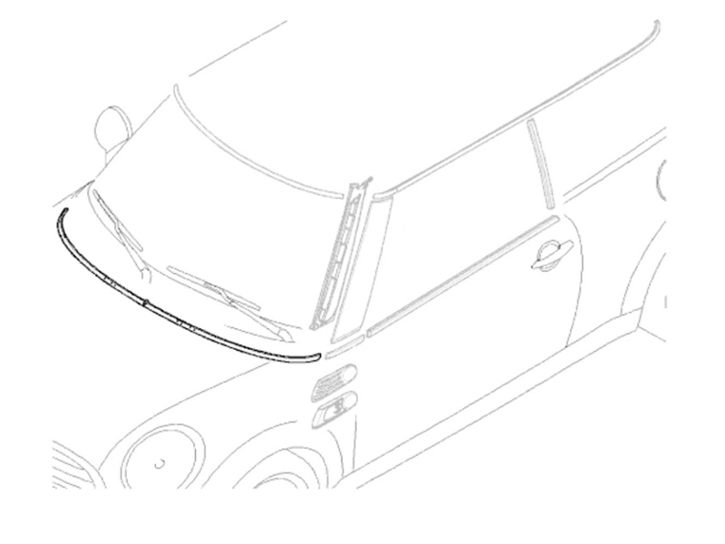 Mini cooper cheap hood trim