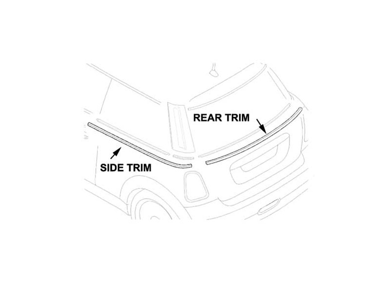 Mini Cooper Chrome Trim Rear Hatch Oem Gen2 R56 Hardtop