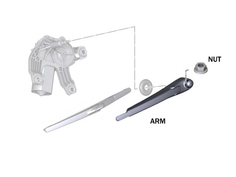 REAR WIPER ARM PARTS OEM - Gen2 R56/60 MINI COOPER & S