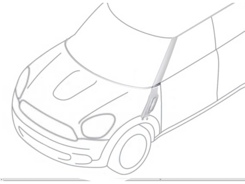 MINI Cooper Exterior Chrome Trim Belt Line Left OEM R60 R61