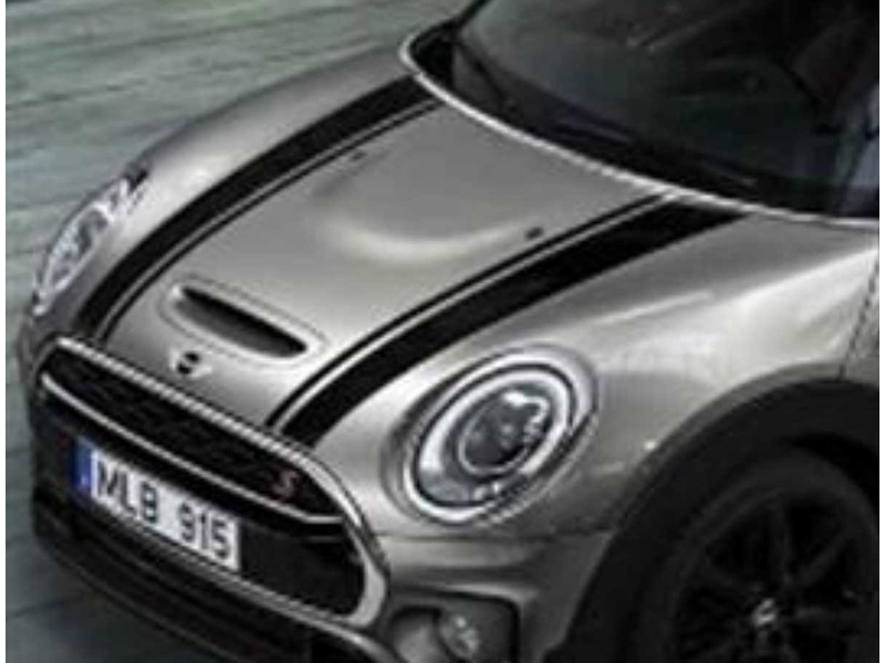 Mini Cooper Bonnet Stripe Black Pair Oem Gen3 F54