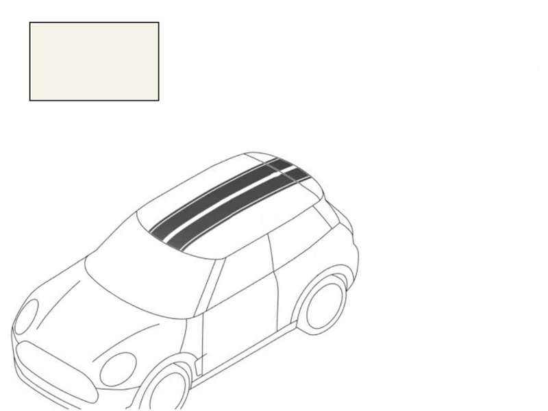 Mini Cooper Sport Stripes White Roof Kit OEM Gen3 F56
