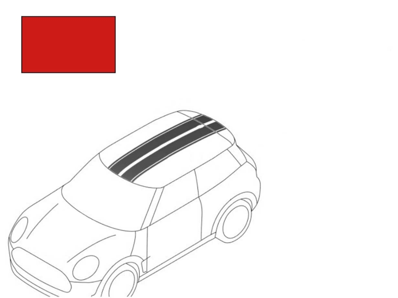 OEM Sport Stripes Red Roof Kit | Gen3 All Mini Cooper F56 Models