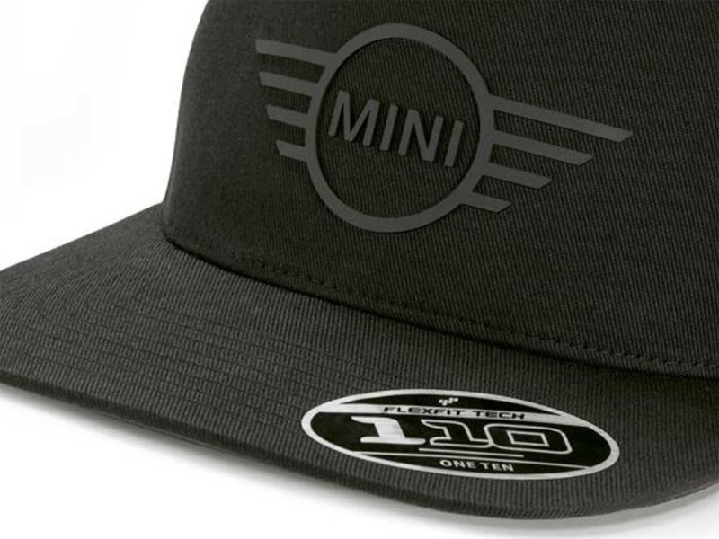 Mini Baseball Cap Wings Logo Flat Peak In Black
