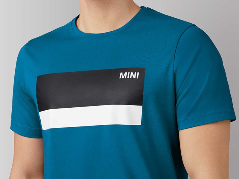 Mini Cooper Wordmark T-shirt In Island Blue In Mens Xxl