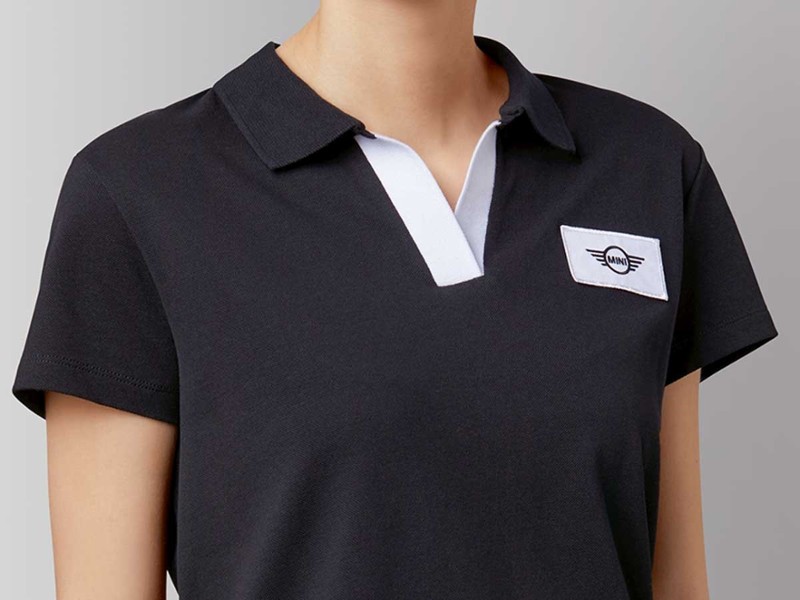 Mini Cooper Wings Logo Polo Shirt Black In Womens Xxs