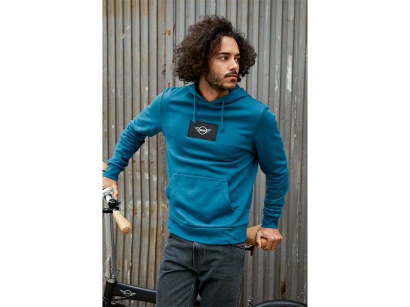 Mini Cooper Logo Patch Island Blue Sweatshirt In Mens Xxl
