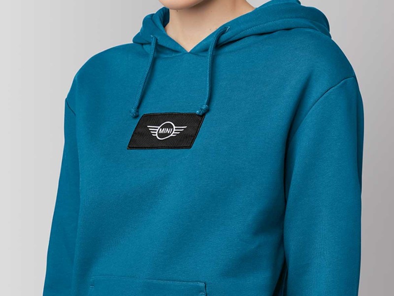 Mini Cooper Logo Patch Island Blue Sweatshirt In Womens Xxs
