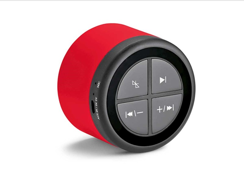 Mini Cooper Bluetooth Speaker In Coral Red & Grey