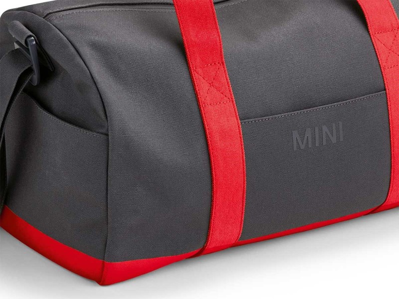 Mini Cooper Duffle Bags In Grey & Coral Red