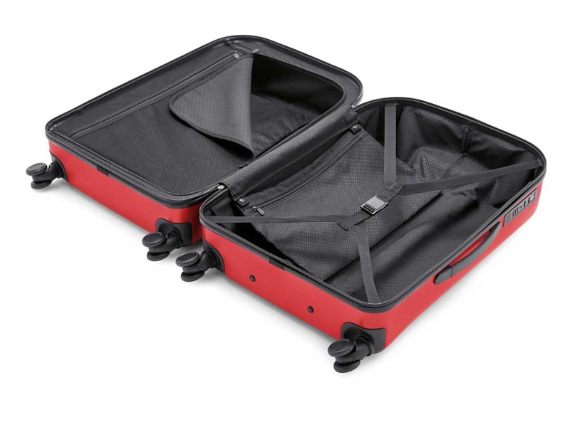 Mini Cooper Trolley Suit Case In Coral Red