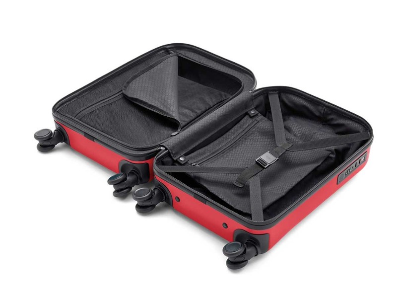 Mini Cooper Cabin Trolley Suit Case In Coral Red