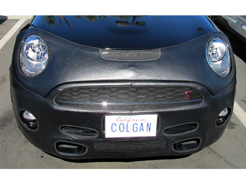Mini Cooper 2-Pc Carbon Fiber Look Front End Bra w/License Gen3 F55 F56 F57 non-S 2022+