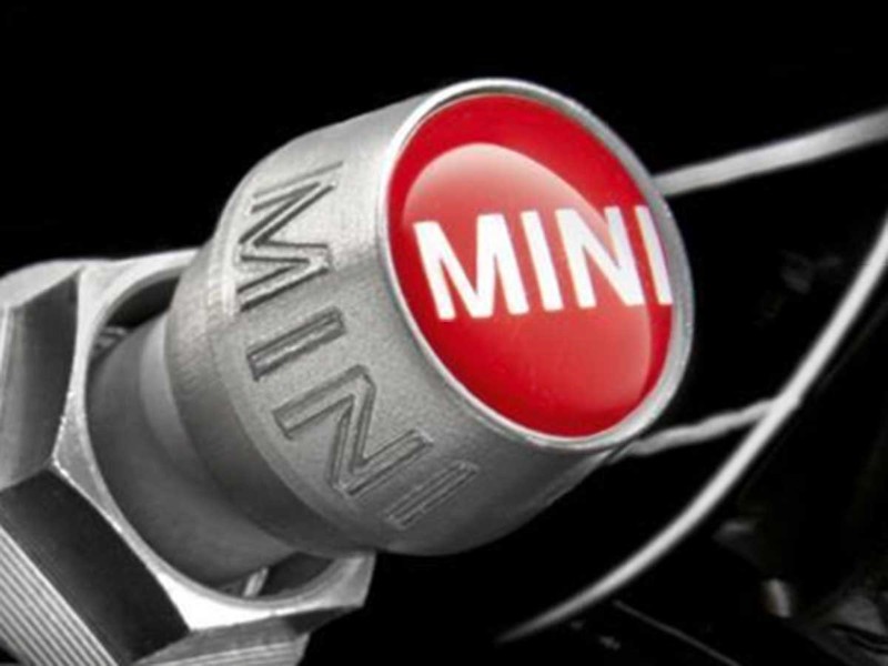MINI Cooper Wordmark Valve Stem Cap Set OEM