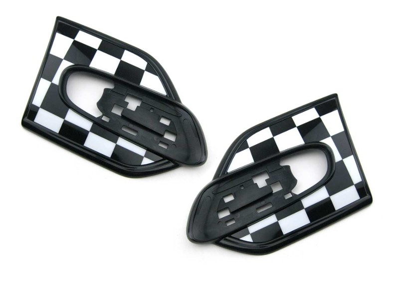 Side Marker Scuttle Checkered pair MINI Cooper & S Gen3 F56 F55 F57 thru 2021