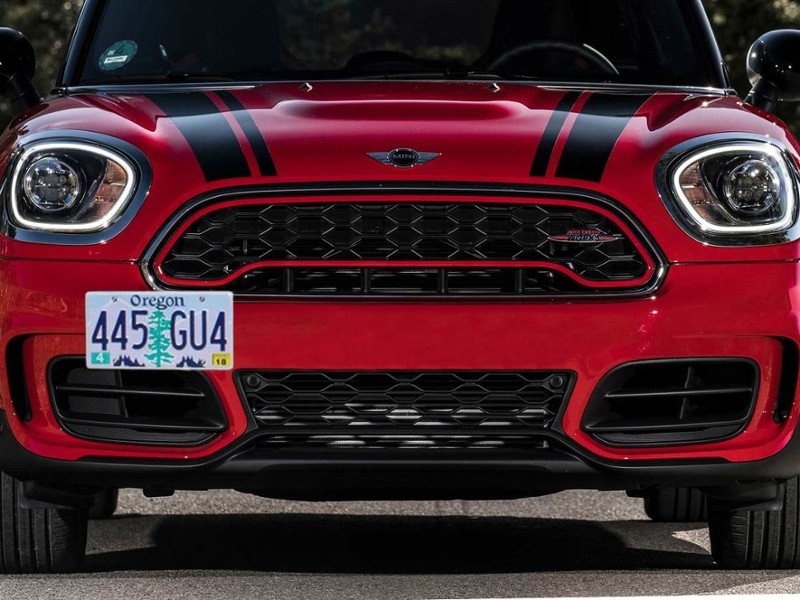 Mini cooper front clearance license plate holder