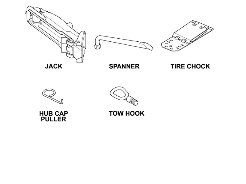 Mini Cooper Spare Tire Tool Kit Oem R50 R52 R53 R5