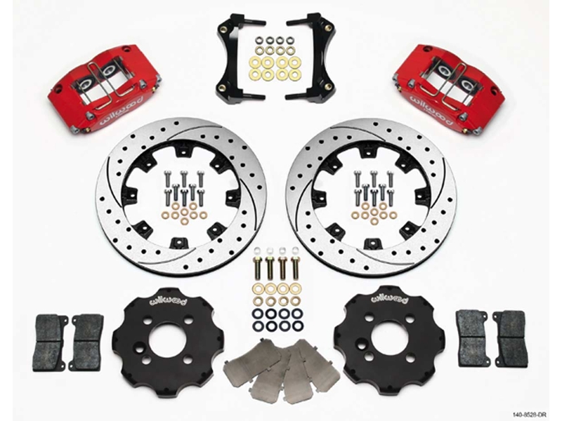 Mini Cooper Front Big Brake Kit Wilwood 12.19 Red Drilled & Slotted