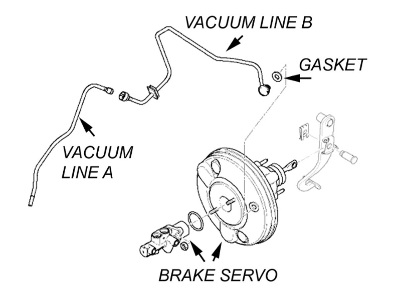 OEM Power Brake Vacuum Line B w/Check Valve MINI Cooper Cooper S R50 R52 R53 Gen1