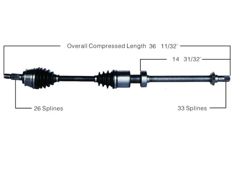 MINI Cooper DriveShaft Axle Right 5-Speed Value Line Gen1 from 07/2004 non-S