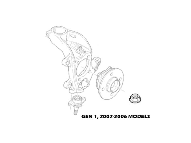 Oem Front Axle Nut M22 X 1.5 Ea. - R50/52/53/55/56/57/58/60 Mini Cooper & S